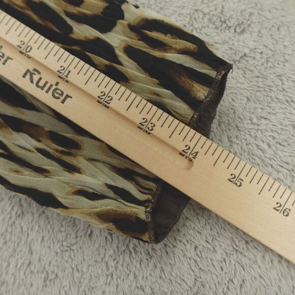 Chicos Jacket Womens 4 XL Animal Print Pleated Elegance Faux Fur Collar Mob Wife - Picture 8 of 14